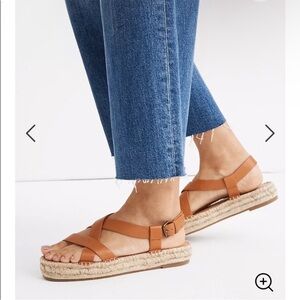 Madewell Malia Espadrille Sandal size 8.5 Brown